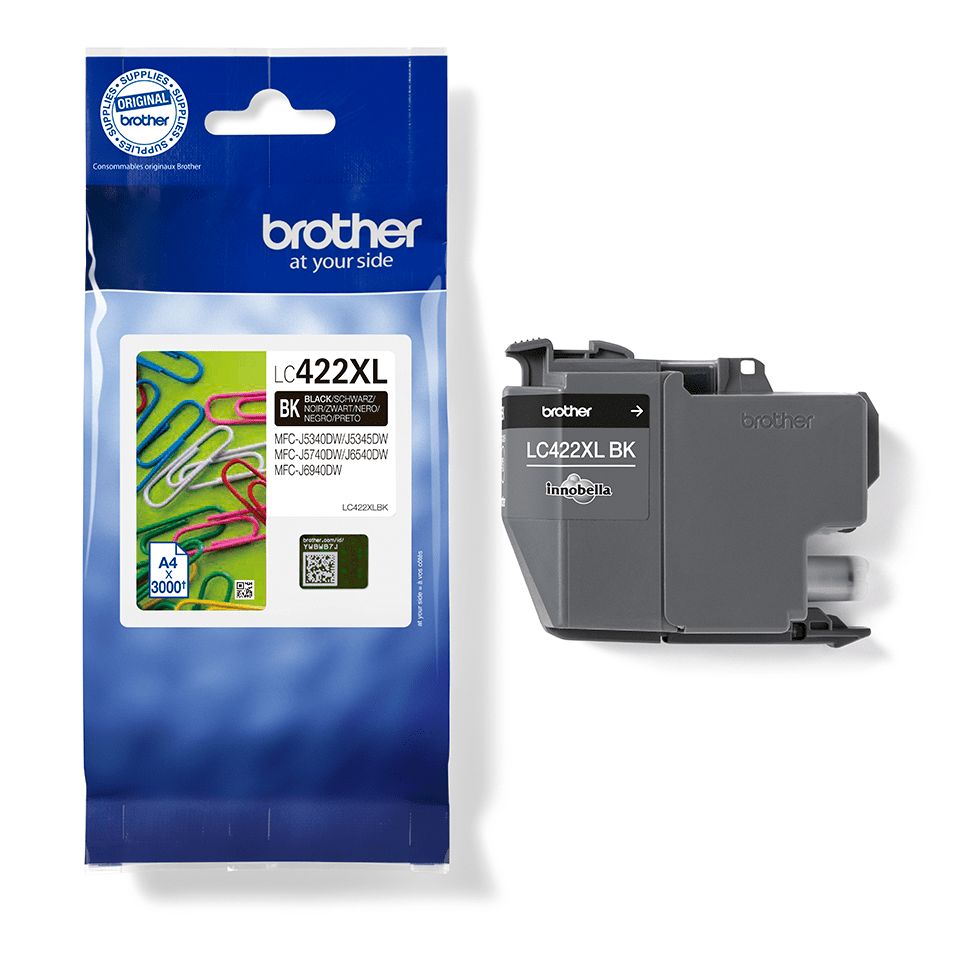 Cartus cerneala Brother LC422XLBK ,Negru ,3000 pagini ,Original (LC422XLBK)