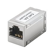 RJ45 MODULAR COUPLER CAT6A/2X RJ45 FEMALE 8P8C METAL