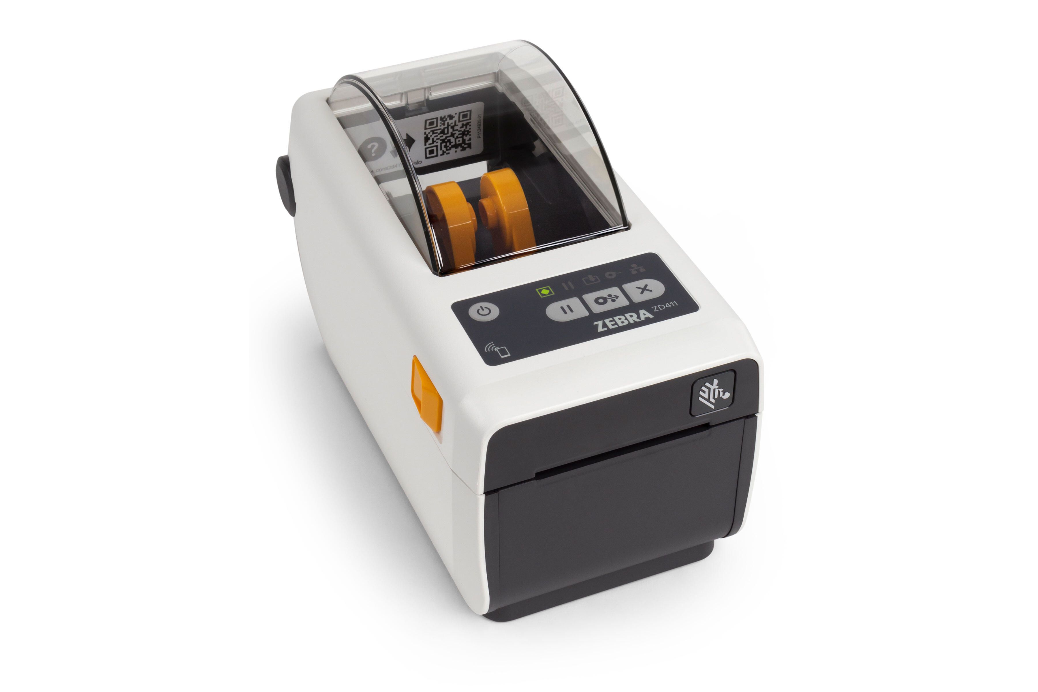 Direct Thermal Printer ZD411, Healthcare 300 dpi, USB, USB Host, Ethernet, BTLE5, EU and UK Cords, Swiss Font, EZPL