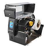 TT Printer ZT411 4 , 203 dpi, Euro and UK cord, Serial, USB, 10/100 Ethernet, Bluetooth 4.1/MFi, USB Host, Peel w/ Full Rewind, EZPL