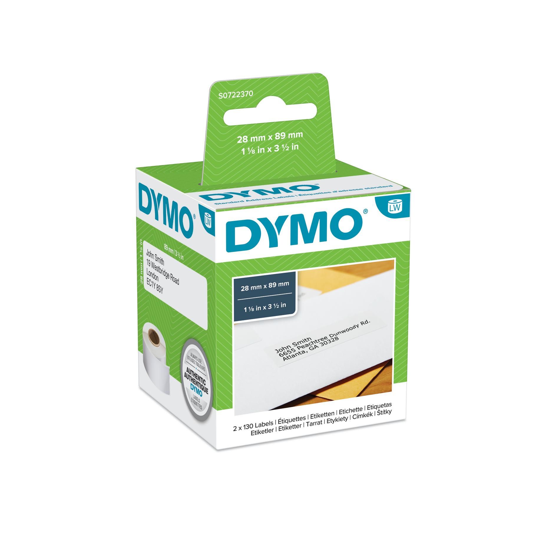 LW-LABELS 28X 89MM SHIPPING/WHITE 2X 130 PCS