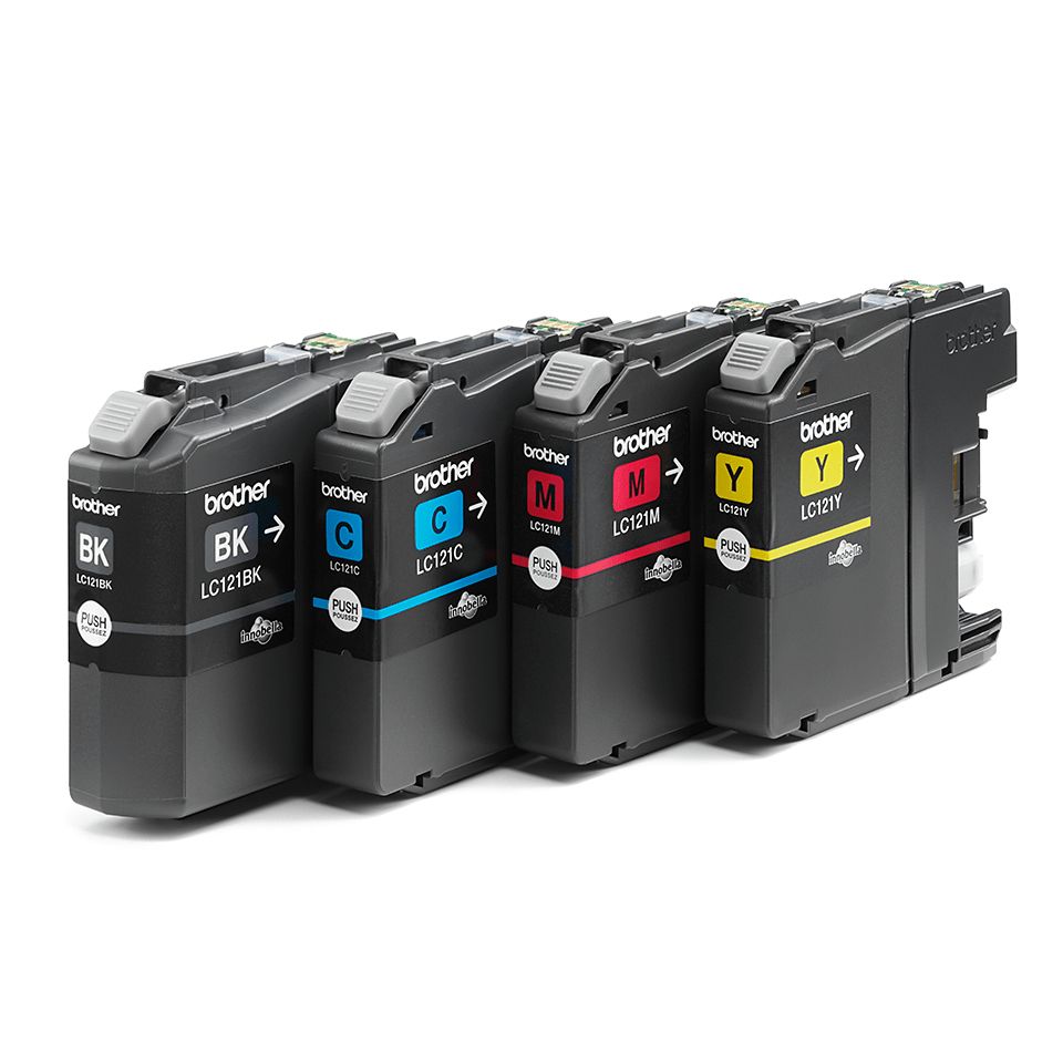 Cartus cerneala Brother LC121VALBPDR ,Black/tri-color ,4 x 300 pagini ,Original (LC121VALBPDR)