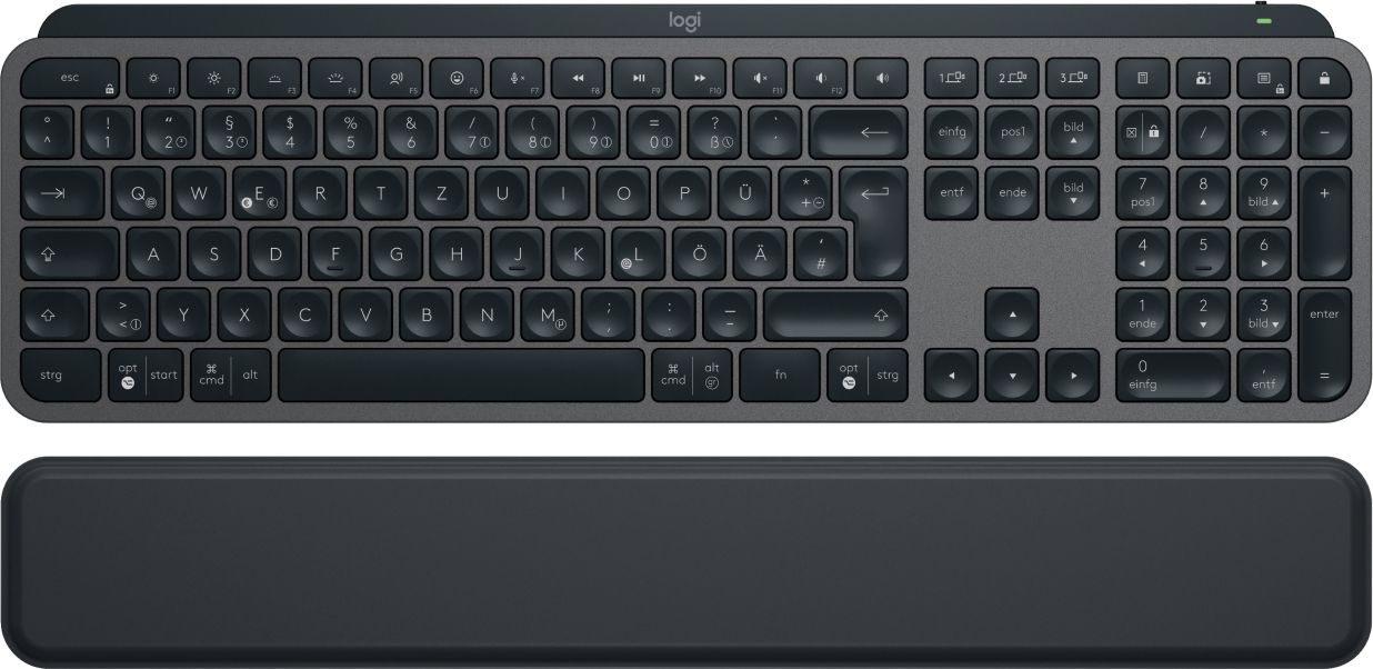 MX KEYS S - GRAPHITE - DEU - BT/- N/A CENTRAL-419 PLUS PALMREST
