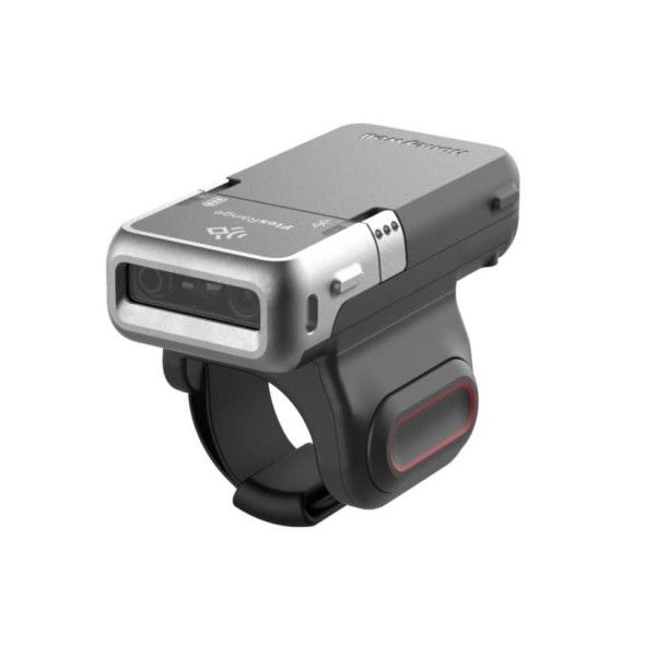 8765i standard range wearable scanner, 1D, 2D. Includes lanyard, lanyard trigger, reel, an