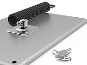 UNIVERSAL SECURITY CABLE LOCK/T-BAR W/ SECURITY TRAP SILVER