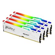 Memorie Kingston FURY Beast 128 GB DDR5 5600 MHz CL40, kit 4 x 32 GB, XMP 3.0, Alb, RGB