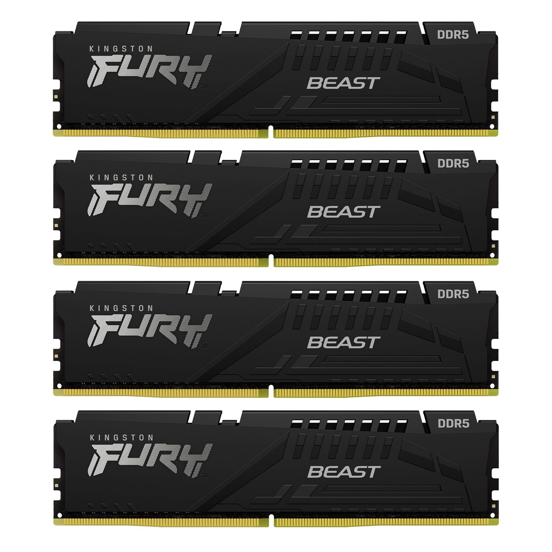 Memorie Kingston FURY Beast 64 GB DDR5 5200 MHz CL40, kit 4 x 16 GB, XMP 3.0, Negru