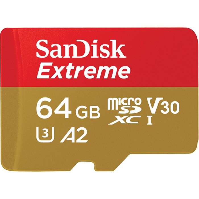 EXTREME MICROSDXC 64GB SD/ADAPTER ACTION CAMS AND DRONES 1