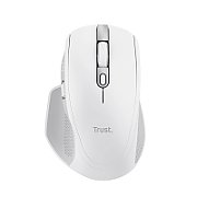 Mouse Trust Ozaa+, wireless RF 2.4GHz, bluetooth, conectivitate USB 1.1, 2.0, 3.0, rezolutie maxima 3200 DPI, alb