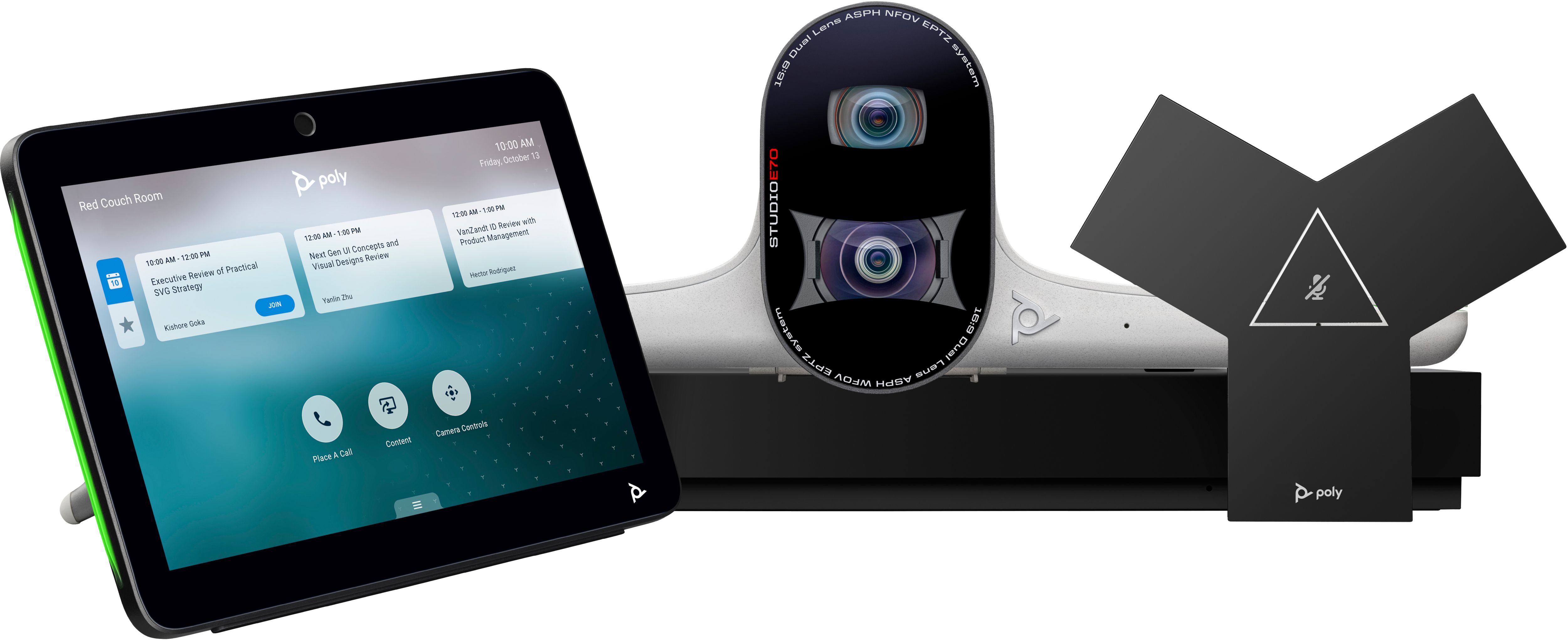 Poly G7500 Video Conferencing System with Studio E70 and TC10 Controller Kit EMEA - INTL English Loc  Euro plug