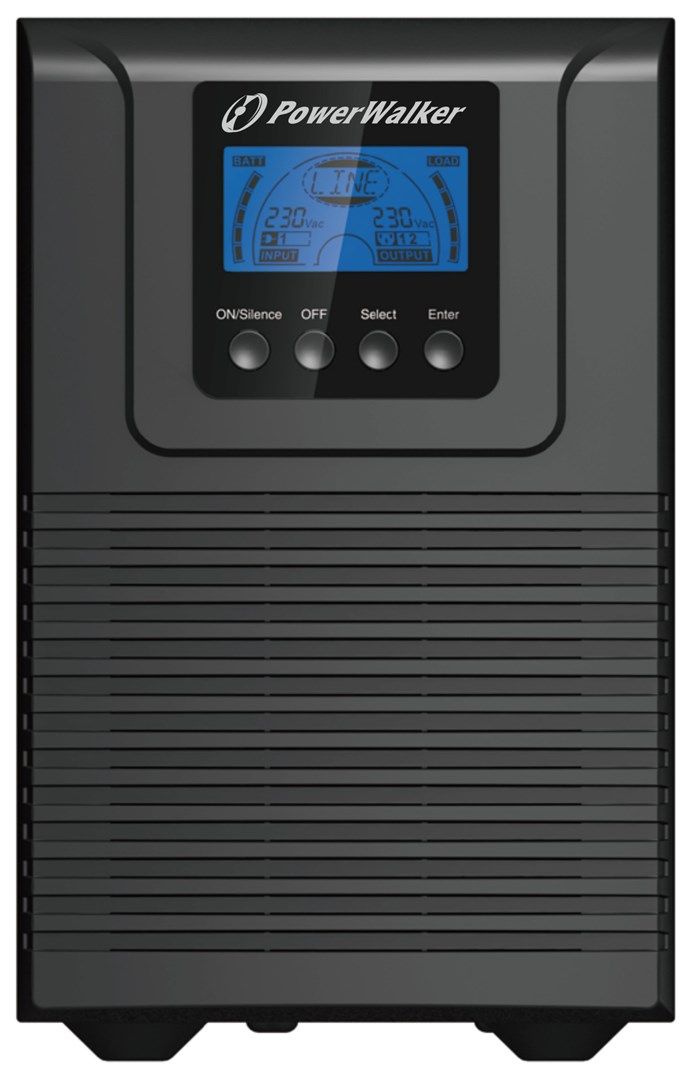 UPS PowerWalker VFI 1000 TG, 1000VA, 900 W, cu management, on-line, 4x C13, 1x C14, 1x USB, 12.0V/9.0Ah LCD, Tower, Negru