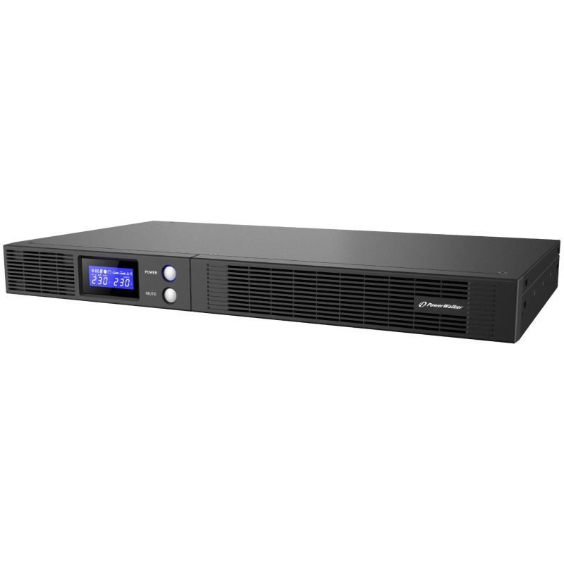 UPS PowerWalker VI 1000 R1U, 1000VA, 600 W, cu management, line-interactive, 4x C13, 1x C14, 1x USB, 6.0V/7.0Ah LCD, Rack 1U, Negru