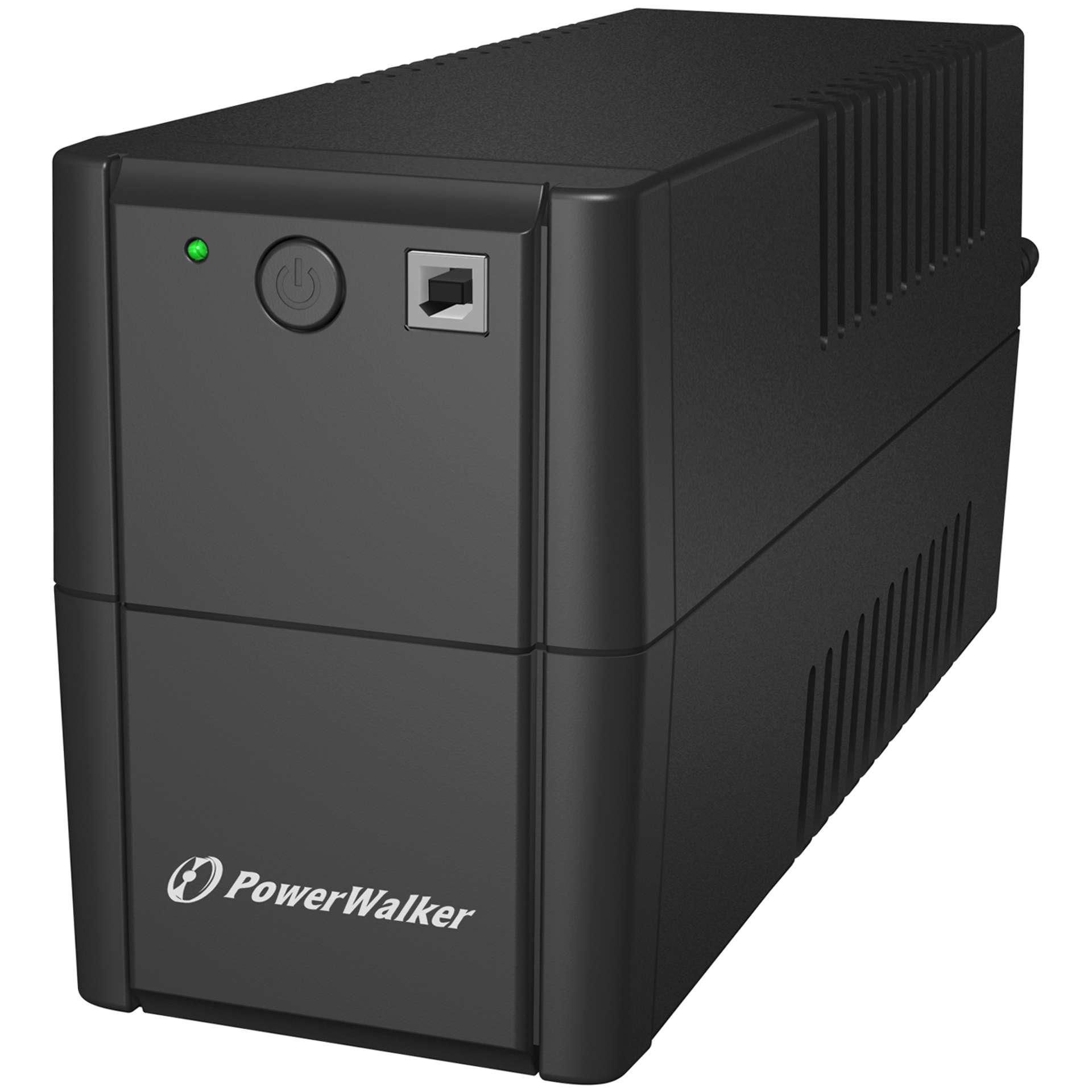 UPS PowerWalker VI 650 SH FR, 650 VA, 360 W, cu management, line-interactive, 2x Schuko, 1x RJ45, 1x USB, 12 V / 7Ah Tower, Negru