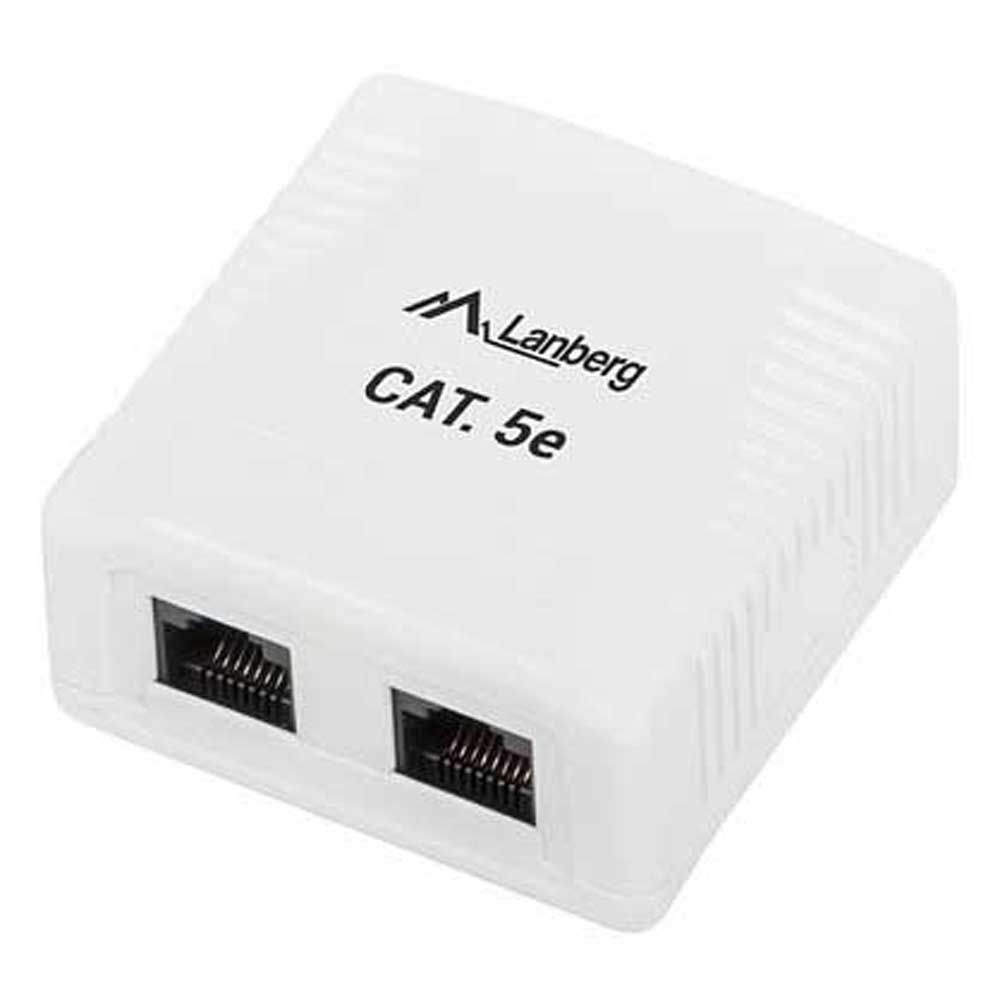 LANBERG OU5-0002-W Lanberg UTP Data Box 2-port RJ45 unshielded cat. 5E