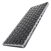 HMC-KB-US, HUB USB, SD/ microSD, HDMI, PD, layout US, Negru