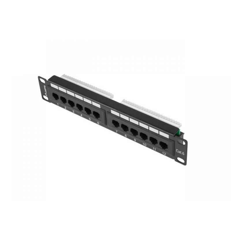 LANBERG PPU6-9012-B Lanberg Patch Panel 10, 12 port 1U, cat.6, black