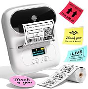 Extralink Mini Printer Labeler | Mini Label Printer | White
