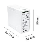 Qoltec 50885 Stable DIN Rail Power Supply with UPS function | 40W