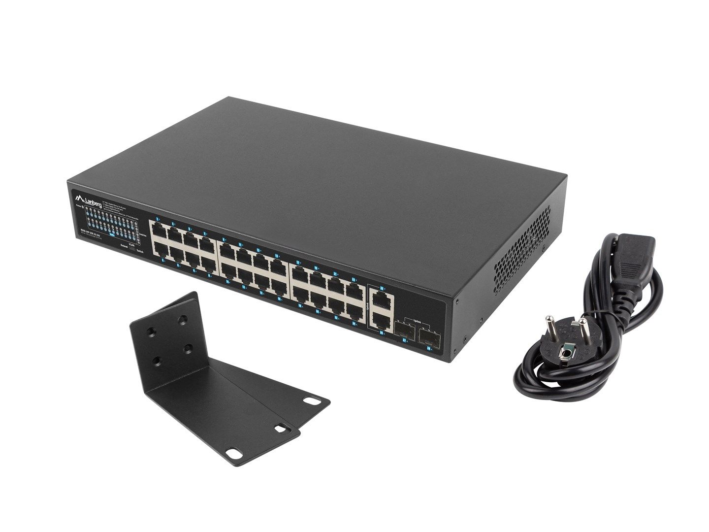 Switch Lanberg RSGE-24P-2GE-2S-250, 26 porturi 10,100,1000 Mbit/s