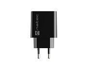 NATEC MAINS CHARGER RIBERA USB-A 18W BLACK