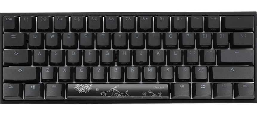 Ducky Mecha Mini Gaming Keyboard  MX-Black  RGB-LED - Black