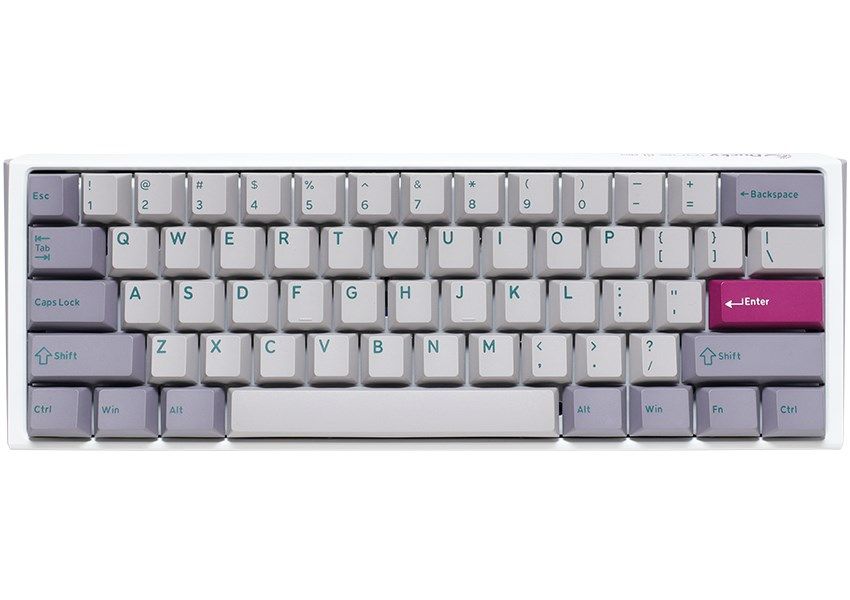 Ducky One 3 Mist Grey Mini Gaming Keyboard  RGB LED - MX-Speed-Silver (US)