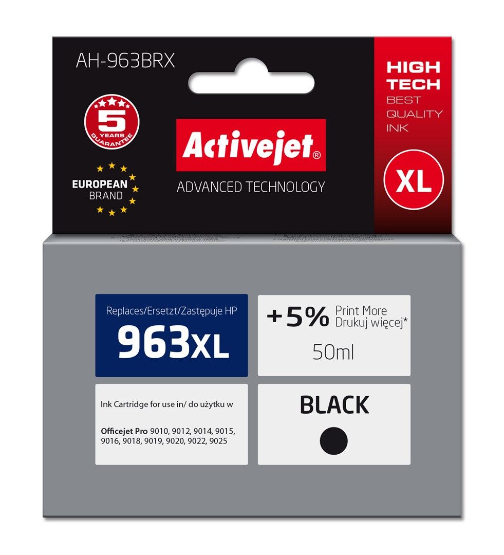 Cartus cerneala Activejet AH-963BRX ,Negru ,50 ml (compatibil cu HP 963XL)