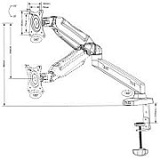 Maclean MC-860 monitor mount / stand 68.6 cm (27 ) Black Desk