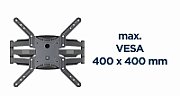 Gembird WM-60ST-01 Full-motion TV wall mount   32”-60” (36 kg)