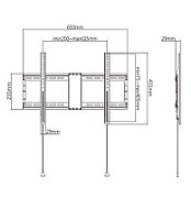 Gembird WM-80F-01 TV mount 2.03 m (80 ) Black