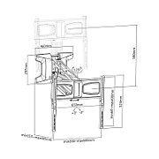 Maclean MC-891 Electric TV Wall Mount Bracket with Remote Control Height Adjustment 37'' - 70  max. VESA 600x400 up to 35kg Above Fireplace Mount Sturdy