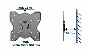 Gembird WM-42F-03 TV mount 106.7 cm (42 ) Black
