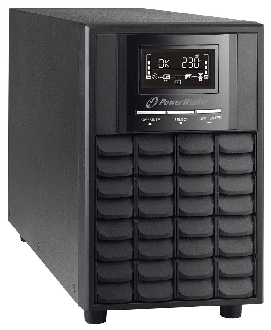 UPS PowerWalker VI 1500 CW FR, 1500 VA, 1050 W, cu management, line-interactive, 3x Schuko, 1x C14, 12V 9Ah LCD, Tower, Negru