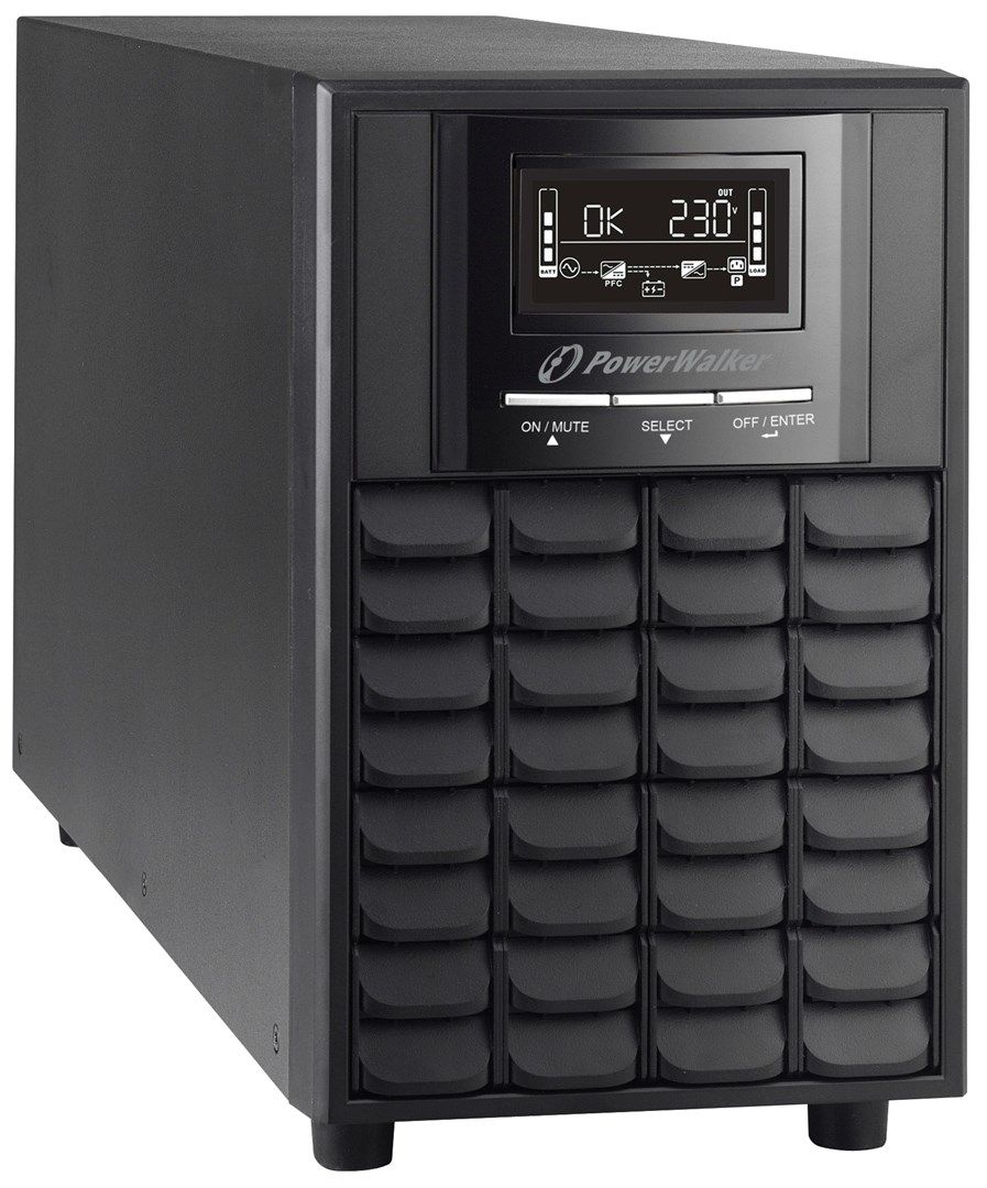 UPS PowerWalker VI 3000 CW FR, 3000 VA, 2100 W, cu management, line-interactive, 3x Schuko, 12V/9Ah LCD, Tower, Negru