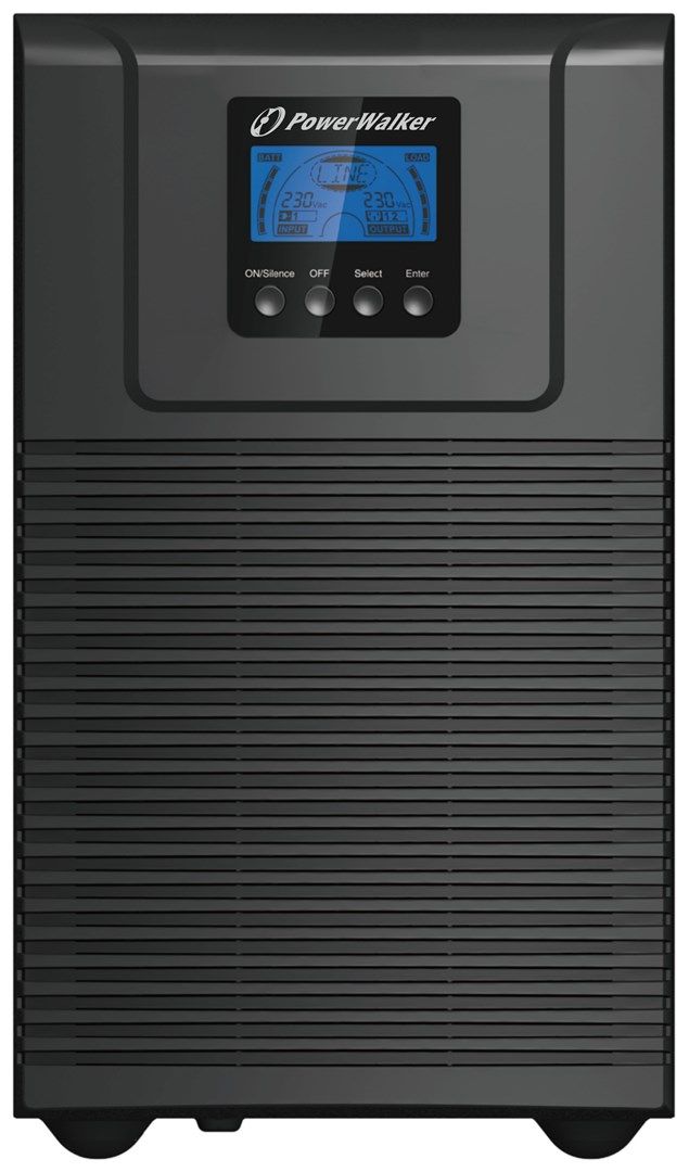 UPS PowerWalker VFI 2000 TGB, 2000 VA, 1800 W, cu management, on-line double-conversion, 4x C13, 1x C14, 12V 9Ah LCD, Tower, Negru