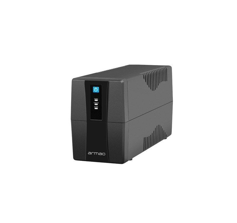 UPS Armac HL/650E/LED/V2, 650 VA, 390 W, line-interactive, 12V 7Ah LED, Tower, Negru