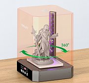 Creality masina de spalat si intarire modele 3D rasina UV, UW-03, timp spalare/intarire: 5-30 min , rand dublu de lampi cu lumina ultraviolet, platorma rotative 360°, dimensiuni maxime spalare:210*160*200mm, dimensiuni maxime uscare si intarire: 215*165*300mm, putere 60W, 2 trepte de viteza