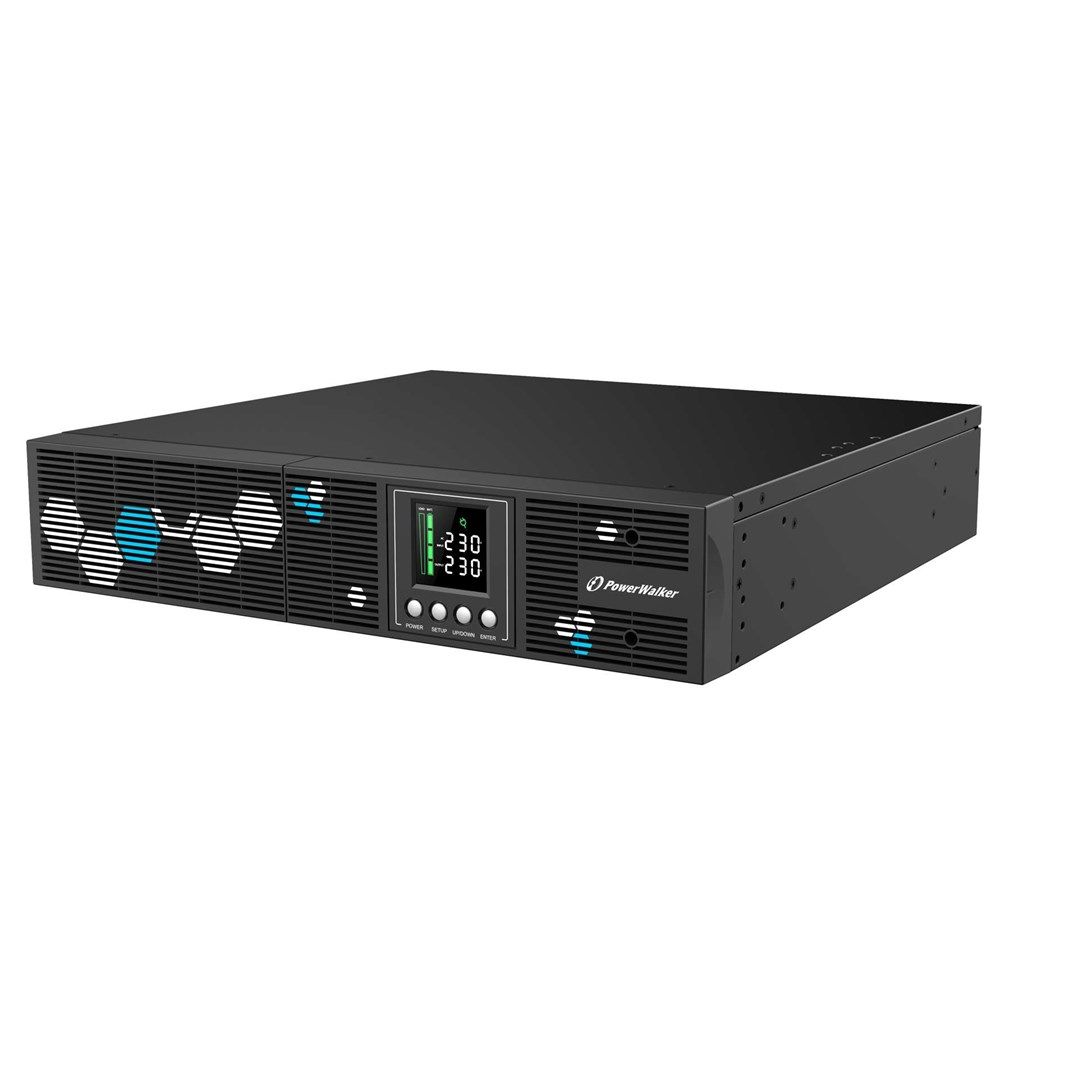UPS PowerWalker VI 1000 RLP, 1000 VA, 900 W, cu management, line-interactive, 8x C13, 1x C14, 12V/9Ah LCD, Rack 2U, Negru