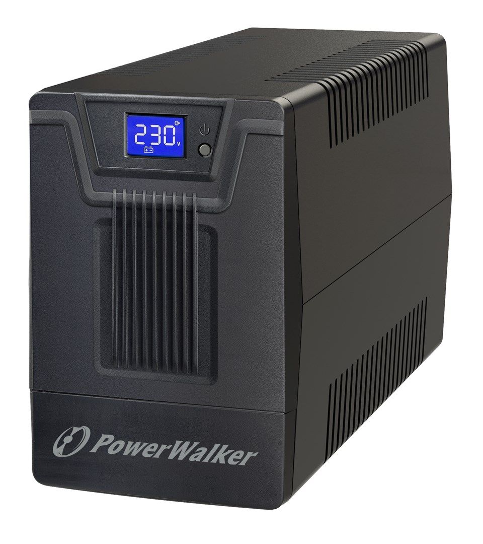 UPS PowerWalker VI 1500 SCL FR, 1500 VA, 900 W, cu management, line-interactive, 4x Schuko, 1x RJ45, 12.0V/9.0Ah Tower, Negru