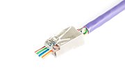 RJ45 (8P8C) Through-Hole Plug  Cat.6  Shielded  AWG 26-24  Pack of 100