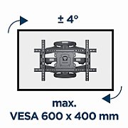 Gembird WM-75ST-01 Full motion TV wall mount  32”-75” (45 kg)