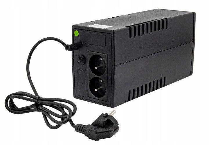 UPS Volt Polska 5UP008009P, 800 VA, 480 W, fara management, line-interactive, 2x Schuko, Tower, Negru