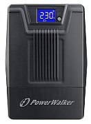 UPS PowerWalker VI 800 SCL, 800 VA, 480 W, cu management, line-interactive, 2x Schuko, 1x RJ45, 12V/9Ah Tower, Negru