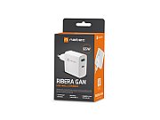 NATEC RIBERA GAN CHARGER 1x USB-A + 1x USB-C 65W WHITE