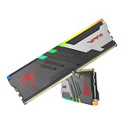 Memorie Patriot Viper Venom 64 GB DDR5 6000 MHz CL36, kit 2 x 32 GB, XMP 3.0 / EXPO, Gri-alb-rosu, RGB