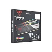 Memorie Patriot Viper Venom 64 GB DDR5 6000 MHz CL36, kit 2 x 32 GB, XMP 3.0 / EXPO, Gri-alb-rosu, RGB