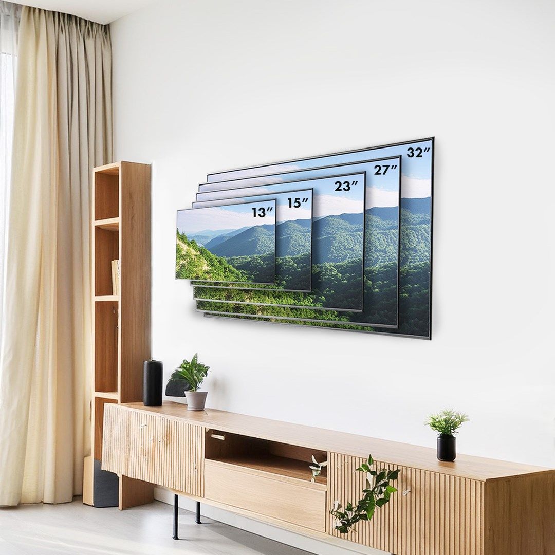 Maclean MC-416 TV Monitor Wall Mount 13 -32  30kg Tilt Rotate max. VESA 100x100 Black Powder Coating LED OLED LCD Universal Bracket Holder
