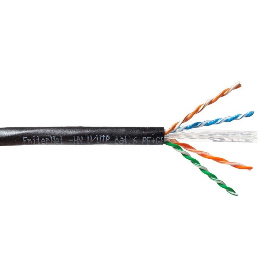 Kabel  EmiterNet zewnętrzny PVC+PE UTP (U/UTP) kat.5e  drut 4x2x0 5 PE