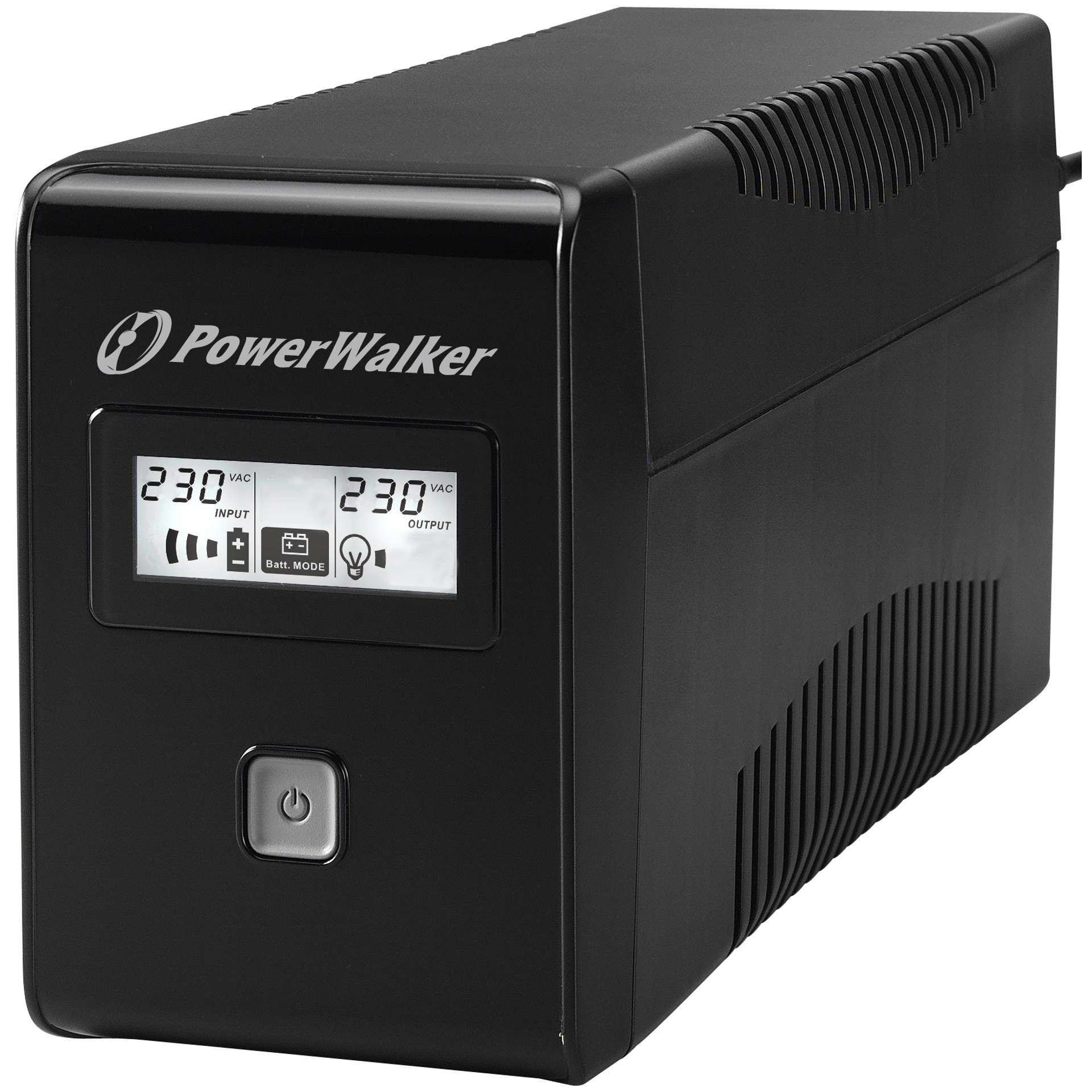 UPS PowerWalker VI 650 LCD, 650 VA, 360 W, cu management, line-interactive, 2x Schuko, 1x RJ45, 12V 7Ah LCD, Tower, Negru