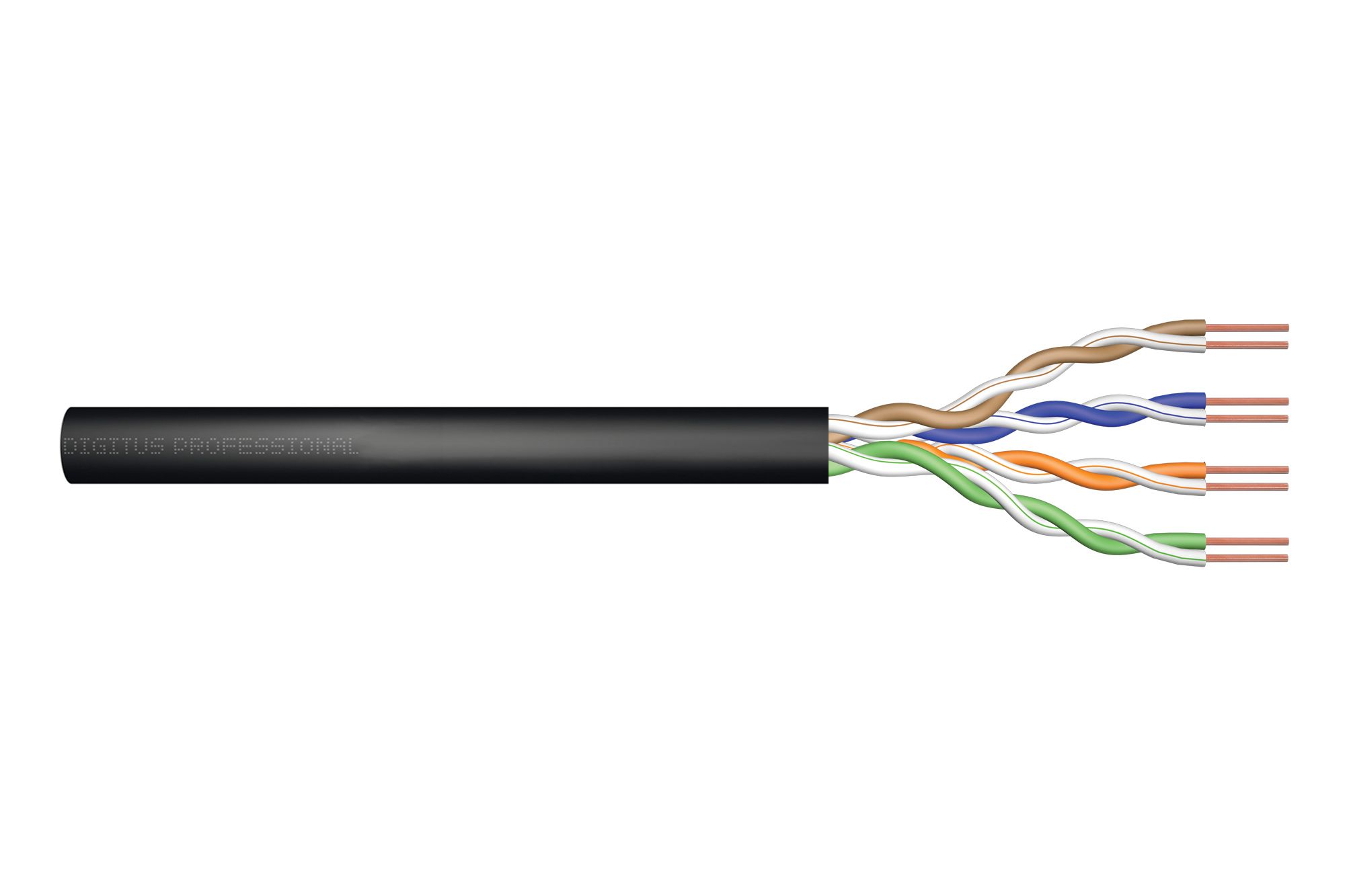 Outdoor Dry Installation Cable DIGITUS cat.5e  U/UTP  Fca  AWG 24/1  PE  50m  black